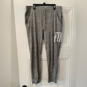 Gray PINK joggers Ladies Large
